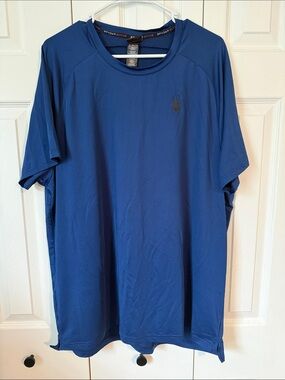 Blue Men's Short-Sleeve Spyder Shirt